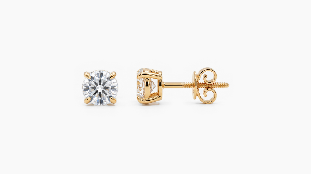 2.14ct Lab Diamond Round Screw Back Studs