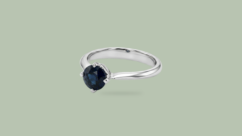 Dark Blue Sapphire Ring