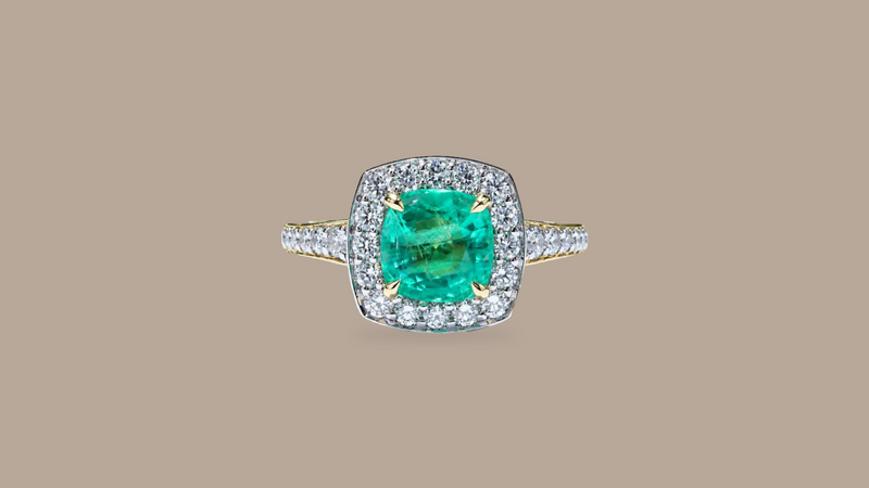 Colombian Emerald & Diamond Ring