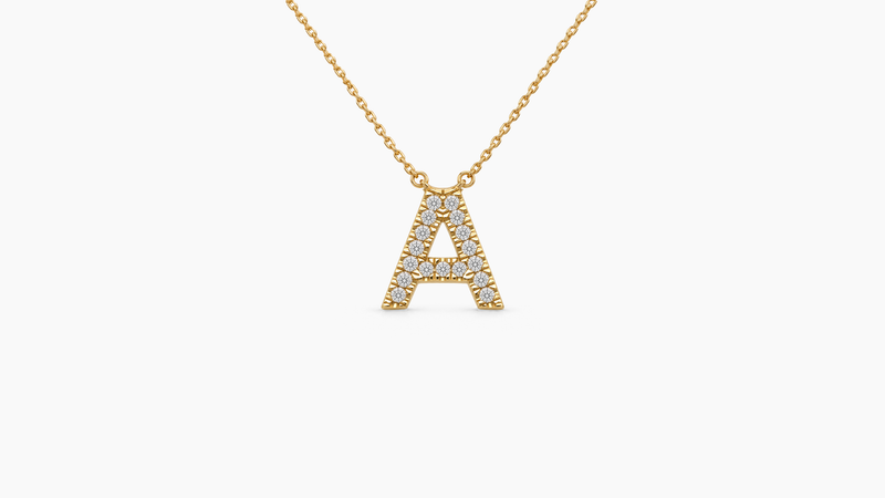 Small Diamond Initial with Chain