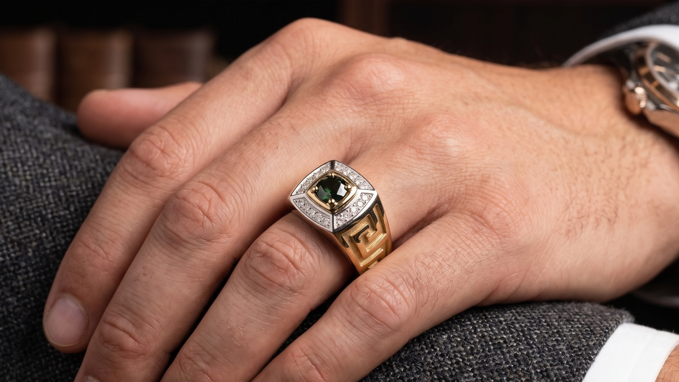 1.01ct Sapphire & Diamond Ring — angled view