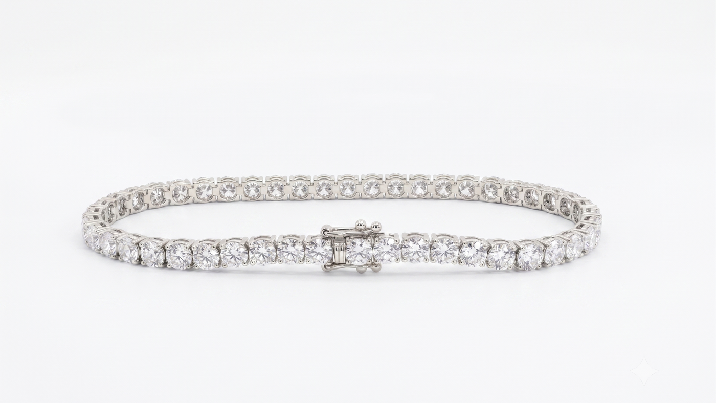 11.75ct Diamond Tennis Bracelet — white gold